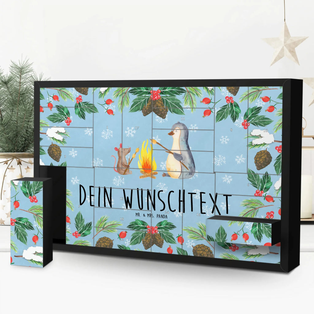 Personalisierter Befüllbarer Adventskalender Pinguin Lagerfeuer Befüllbarer Adventskalender, Adventskalender zum selbst befüllen, Pinguin, Maus, Pinguine, Lagerfeuer, Leben, Arbeit, Job, Motivation, Büro, Büroalltag, Lebensspruch, Lebensmotivation, Neustart, Liebe, grillen, Feuer, Marshmallows