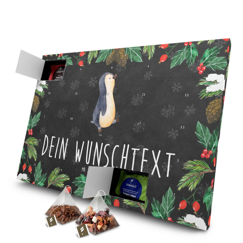 Personalisierter Tee Adventskalender Pinguin marschieren Personalisierter Tee Adventskalender, Pinguin, Pinguine, Frühaufsteher, Langschläfer, Bruder, Schwester, Familie