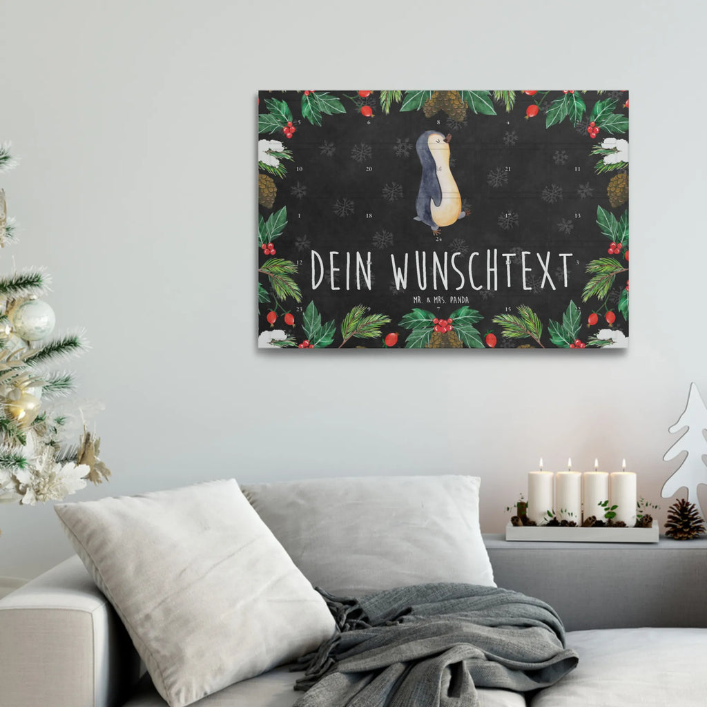 Personalisierter Tee Adventskalender Pinguin marschieren Personalisierter Tee Adventskalender, Pinguin, Pinguine, Frühaufsteher, Langschläfer, Bruder, Schwester, Familie