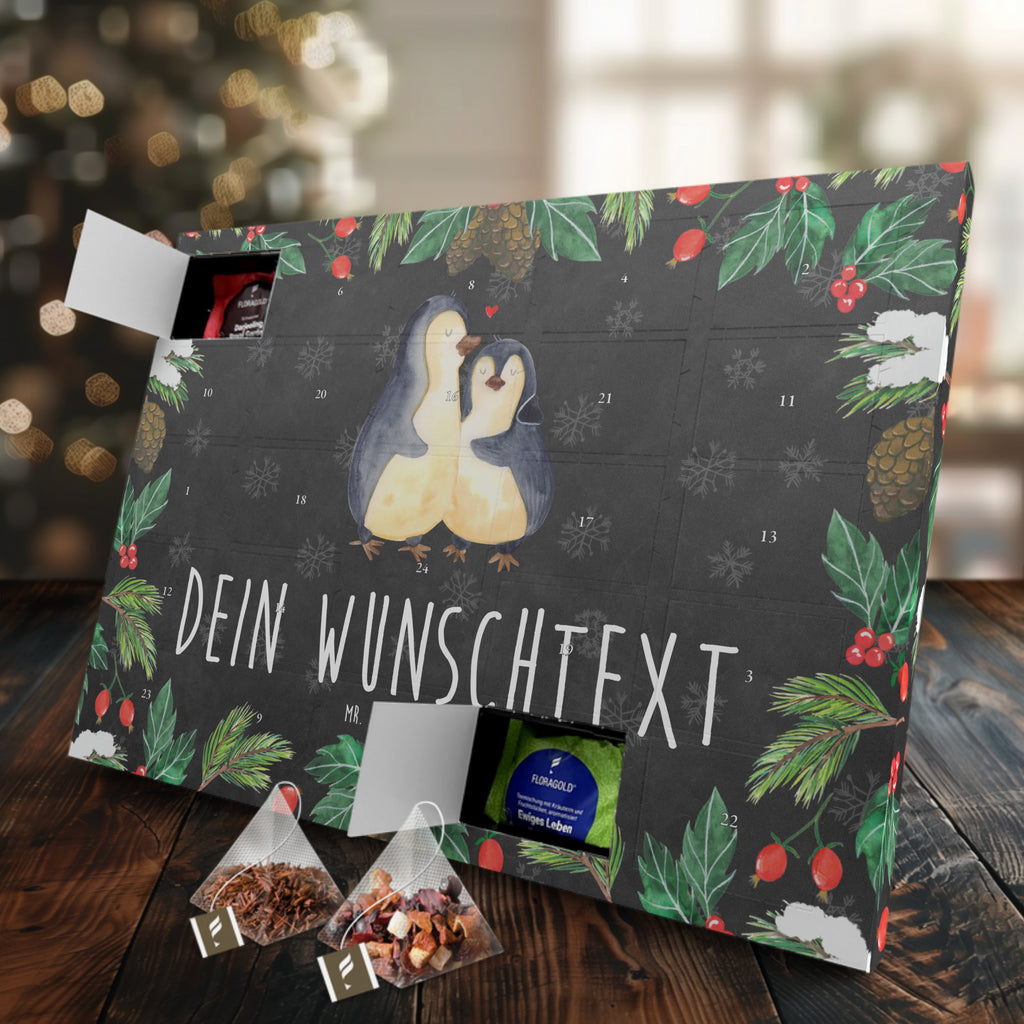 Personalisierter Tee Adventskalender Pinguin umarmen Personalisierter Tee Adventskalender, Pinguin, Liebe, Liebespaar, Liebesbeweis, Liebesgeschenk, Verlobung, Jahrestag, Hochzeitstag, Hochzeit, Hochzeitsgeschenk