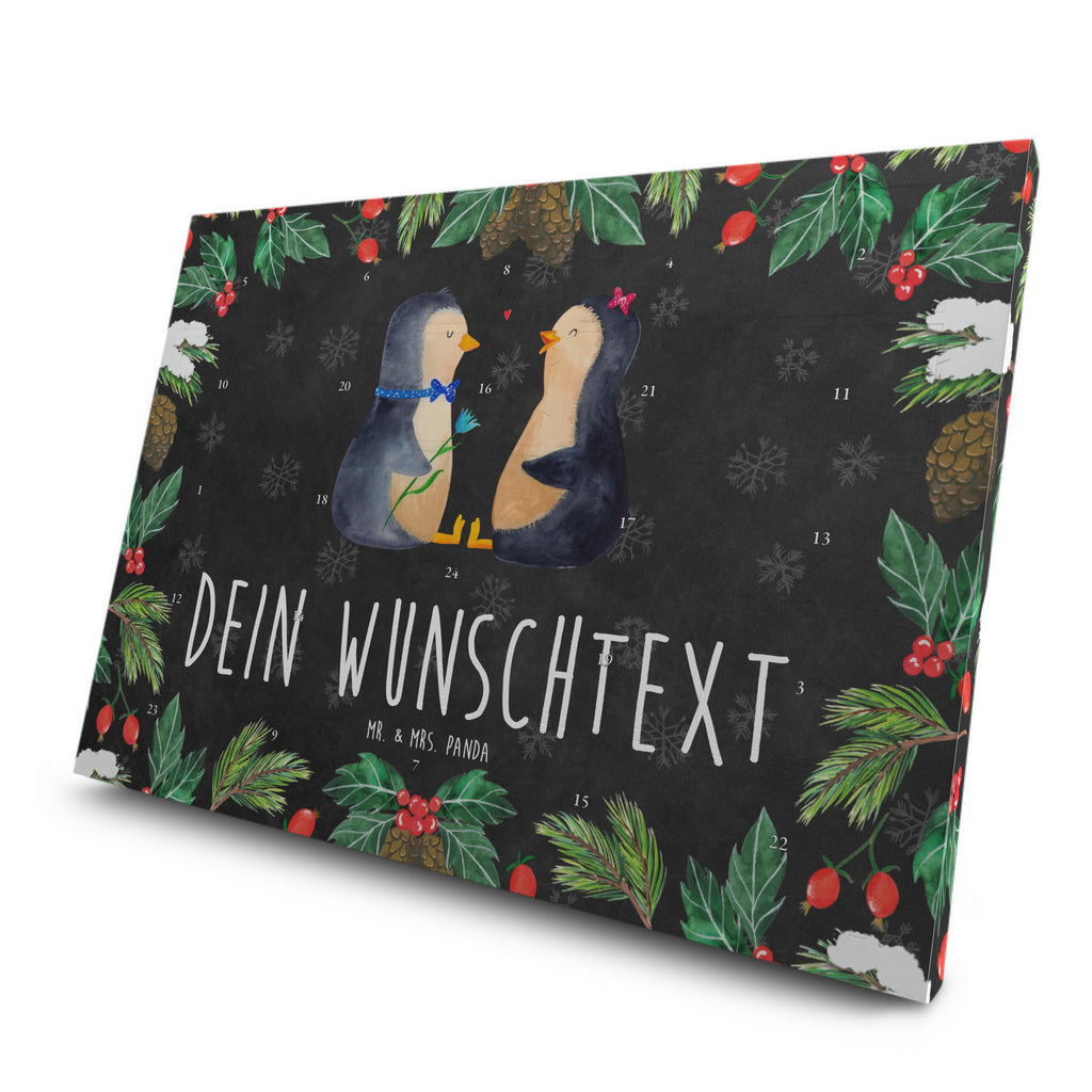 Personalisierter Tee Adventskalender Pinguin Pärchen Personalisierter Tee Adventskalender, Pinguin, Pinguine, Liebe, Liebespaar, Liebesbeweis, Liebesgeschenk, Verlobung, Jahrestag, Hochzeitstag, Hochzeit, Hochzeitsgeschenk, große Liebe, Traumpaar