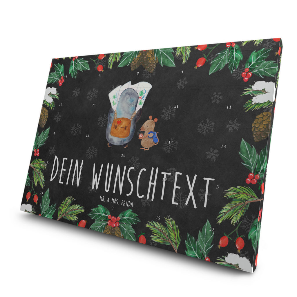 Personalisierter Tee Adventskalender Pinguin & Maus Wanderer Personalisierter Tee Adventskalender, Pinguin, Pinguine, Abenteurer, Abenteuer, Roadtrip, Ausflug, Wanderlust, wandern