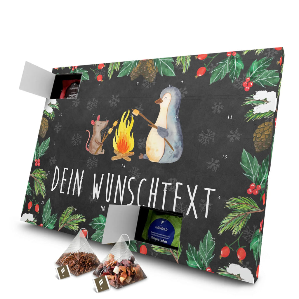 Personalisierter Tee Adventskalender Pinguin Lagerfeuer Personalisierter Tee Adventskalender, Pinguin, Maus, Pinguine, Lagerfeuer, Leben, Arbeit, Job, Motivation, Büro, Büroalltag, Lebensspruch, Lebensmotivation, Neustart, Liebe, grillen, Feuer, Marshmallows