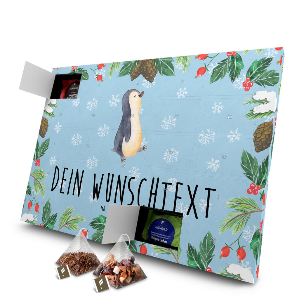 Personalisierter Tee Adventskalender Pinguin marschieren Personalisierter Tee Adventskalender, Pinguin, Pinguine, Frühaufsteher, Langschläfer, Bruder, Schwester, Familie