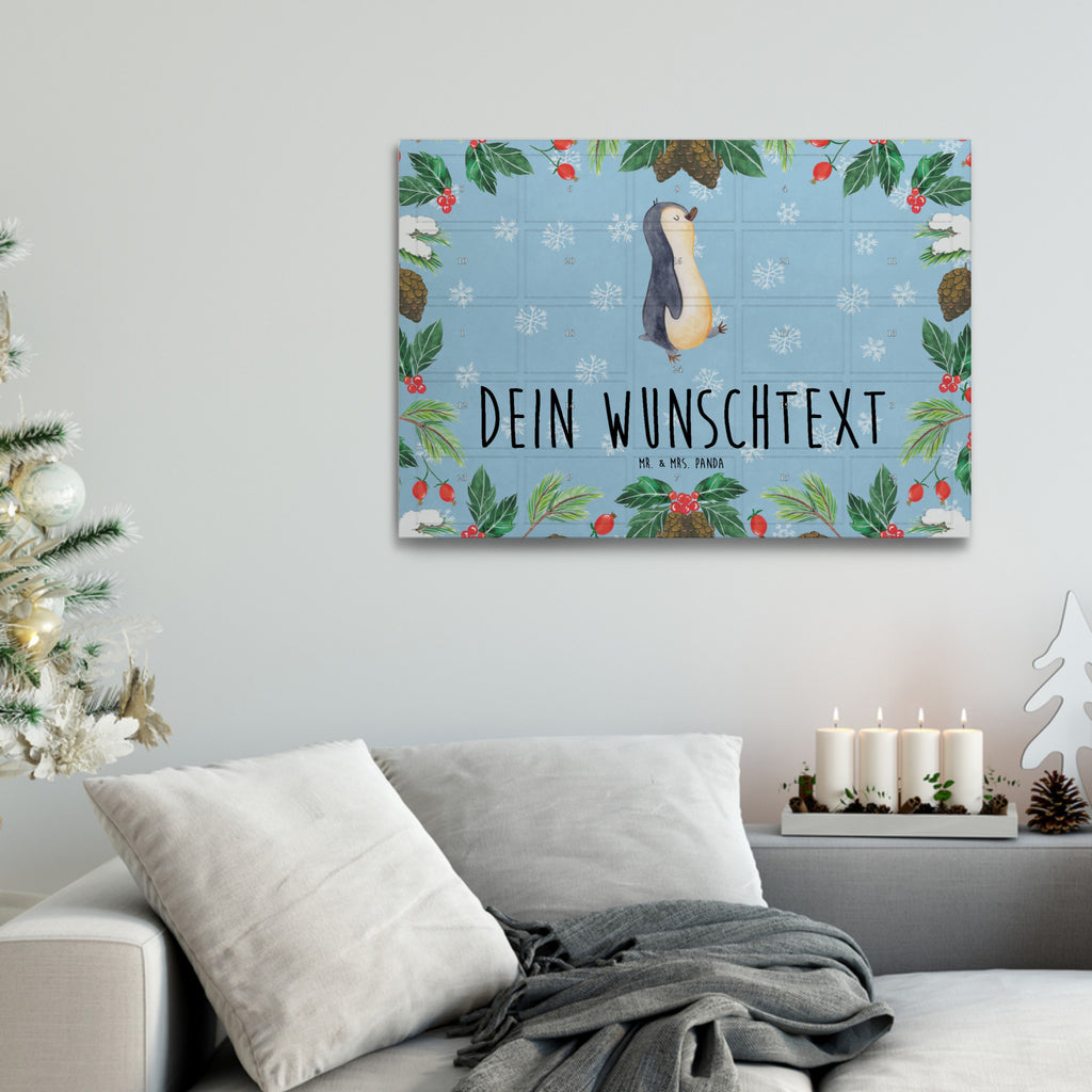 Personalisierter Tee Adventskalender Pinguin marschieren Personalisierter Tee Adventskalender, Pinguin, Pinguine, Frühaufsteher, Langschläfer, Bruder, Schwester, Familie