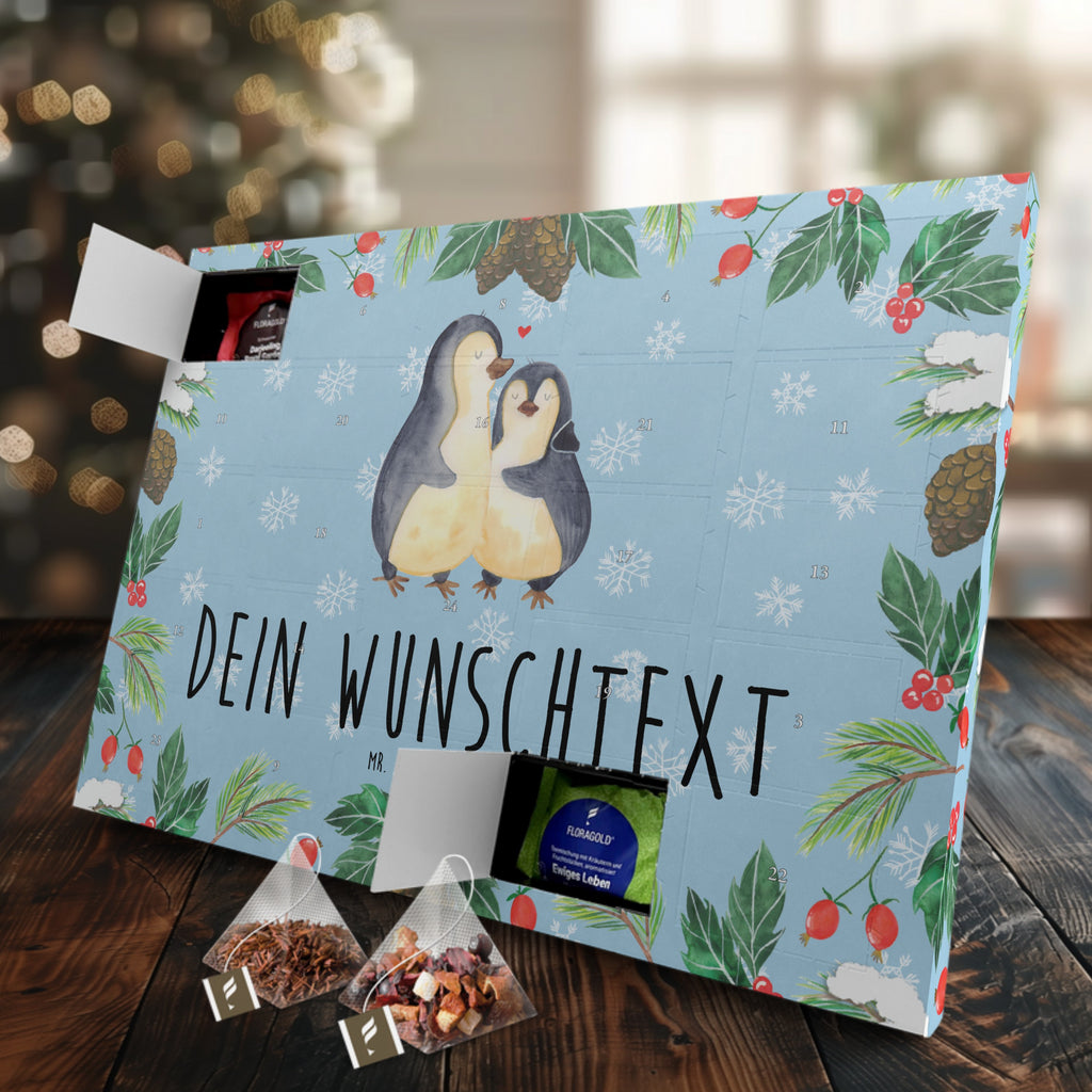 Personalisierter Tee Adventskalender Pinguin umarmen Personalisierter Tee Adventskalender, Pinguin, Liebe, Liebespaar, Liebesbeweis, Liebesgeschenk, Verlobung, Jahrestag, Hochzeitstag, Hochzeit, Hochzeitsgeschenk