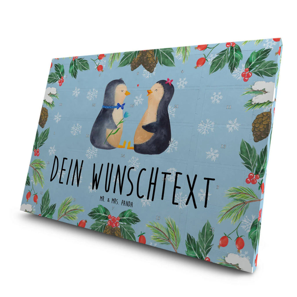 Personalisierter Tee Adventskalender Pinguin Pärchen Personalisierter Tee Adventskalender, Pinguin, Pinguine, Liebe, Liebespaar, Liebesbeweis, Liebesgeschenk, Verlobung, Jahrestag, Hochzeitstag, Hochzeit, Hochzeitsgeschenk, große Liebe, Traumpaar