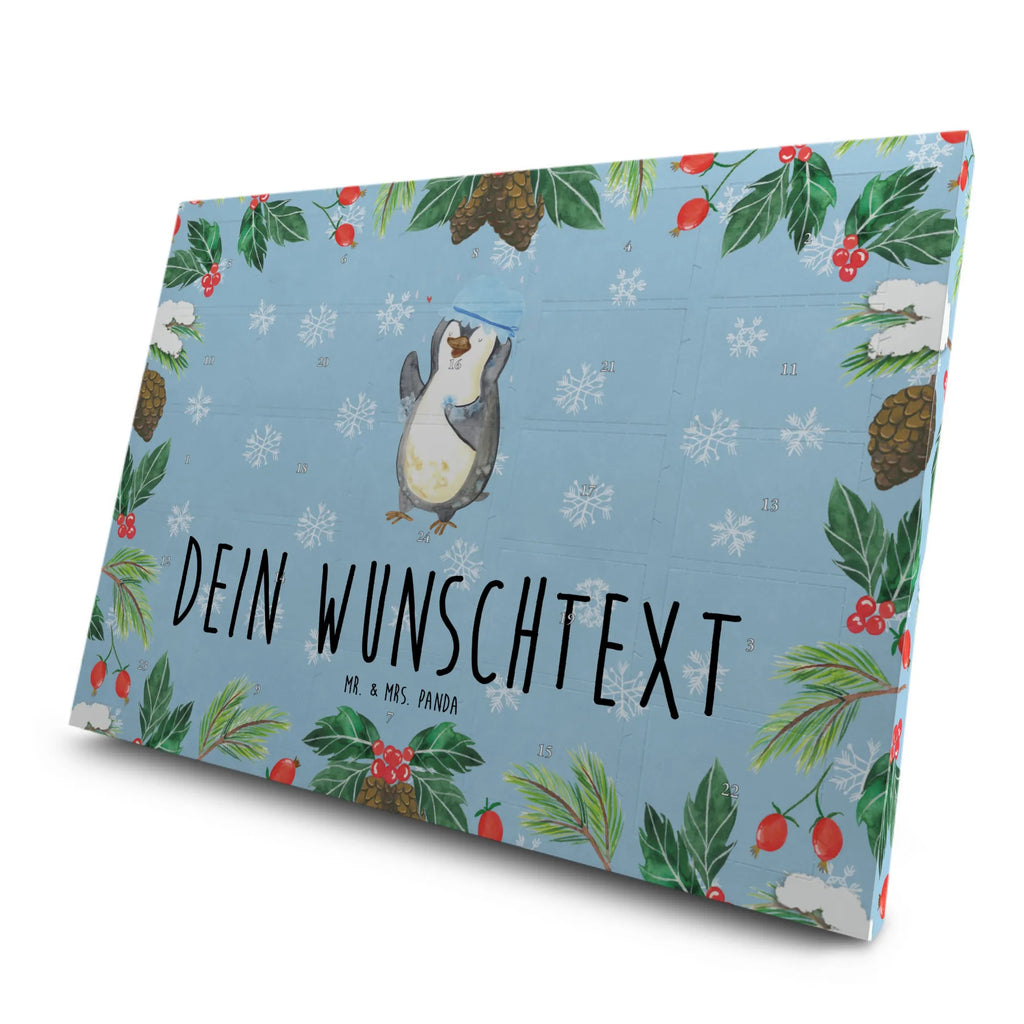 Personalisierter Tee Adventskalender Pinguin Duschen Personalisierter Tee Adventskalender, Pinguin, Pinguine, Dusche, duschen, Lebensmotto, Motivation, Neustart, Neuanfang, glücklich sein