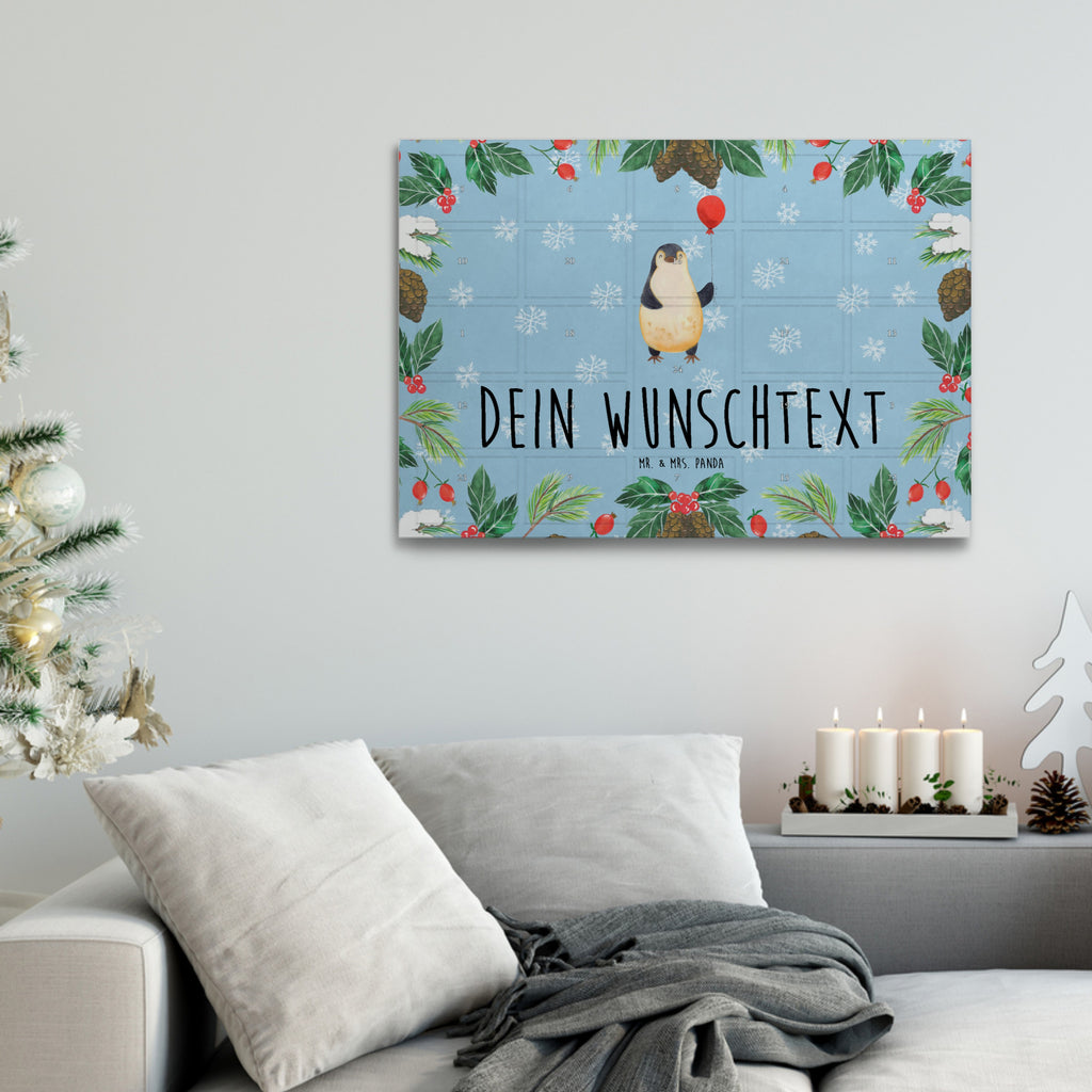 Personalisierter Tee Adventskalender Pinguin Luftballon Personalisierter Tee Adventskalender, Pinguin, Pinguine, Luftballon, Tagträume, Lebenslust, Geschenk Freundin, Geschenkidee, beste Freundin, Motivation, Neustart, neues Leben, Liebe, Glück