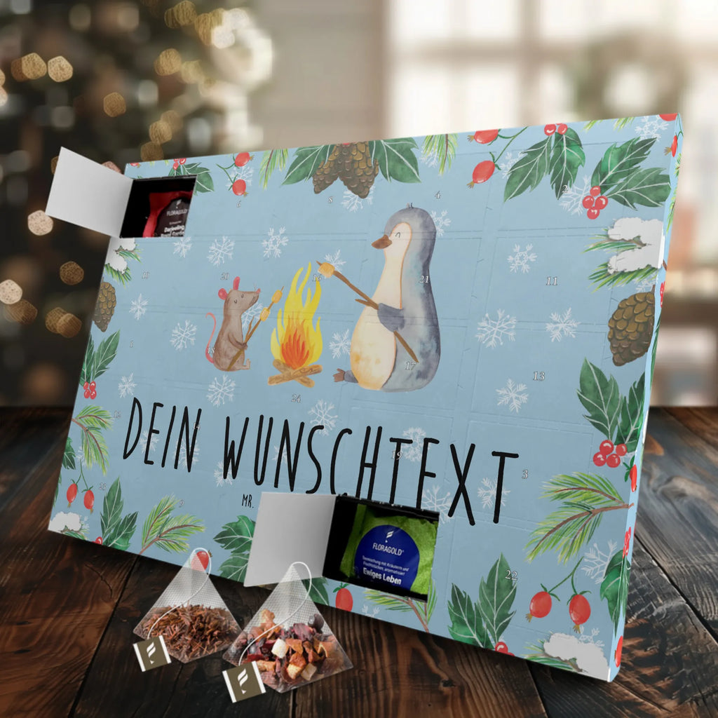 Personalisierter Tee Adventskalender Pinguin Lagerfeuer Personalisierter Tee Adventskalender, Pinguin, Maus, Pinguine, Lagerfeuer, Leben, Arbeit, Job, Motivation, Büro, Büroalltag, Lebensspruch, Lebensmotivation, Neustart, Liebe, grillen, Feuer, Marshmallows