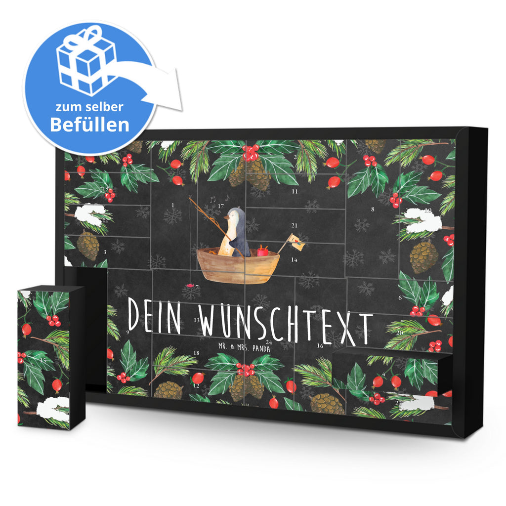 Personalisierter Befüllbarer Adventskalender Pinguin Angelboot Befüllbarer Adventskalender, Adventskalender zum selbst befüllen, Pinguin, Pinguine, Angeln, Boot, Angelboot, Lebenslust, Leben, genießen, Motivation, Neustart, Neuanfang, Trennung, Scheidung, Geschenkidee Liebeskummer