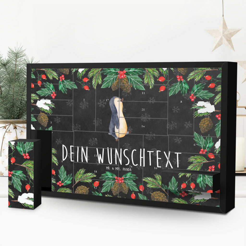 Personalisierter Befüllbarer Adventskalender Pinguin marschieren Befüllbarer Adventskalender, Adventskalender zum selbst befüllen, Pinguin, Pinguine, Frühaufsteher, Langschläfer, Bruder, Schwester, Familie