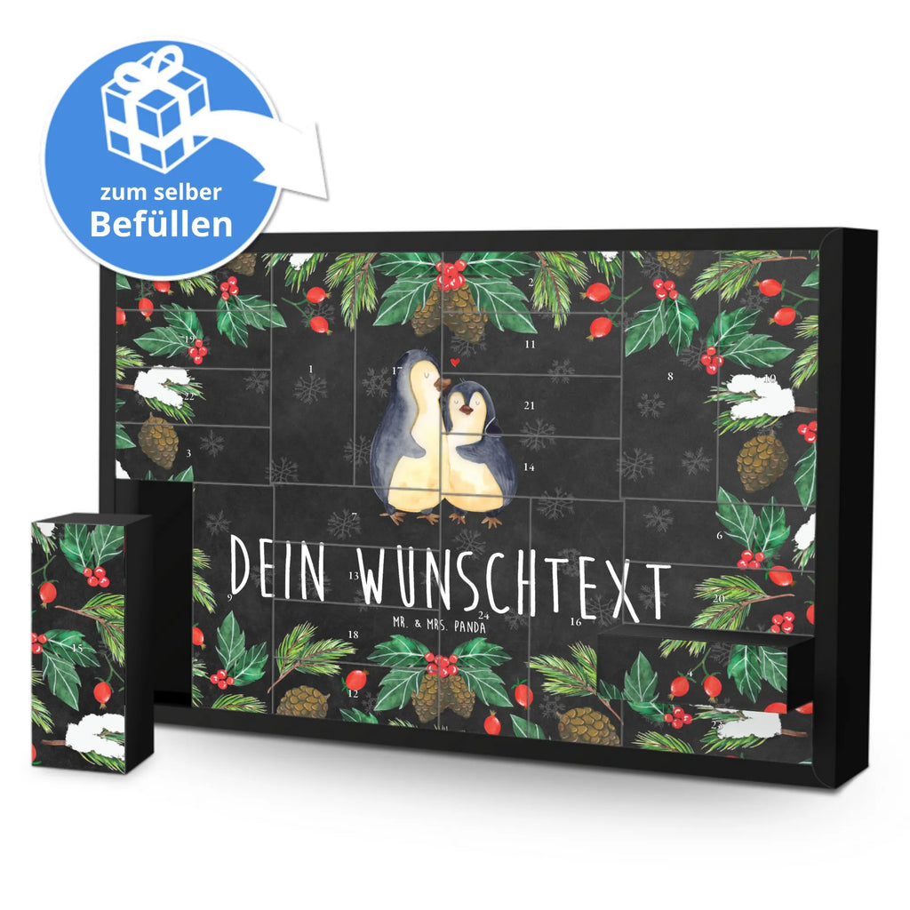 Personalisierter Befüllbarer Adventskalender Pinguin umarmen Befüllbarer Adventskalender, Adventskalender zum selbst befüllen, Pinguin, Liebe, Liebespaar, Liebesbeweis, Liebesgeschenk, Verlobung, Jahrestag, Hochzeitstag, Hochzeit, Hochzeitsgeschenk