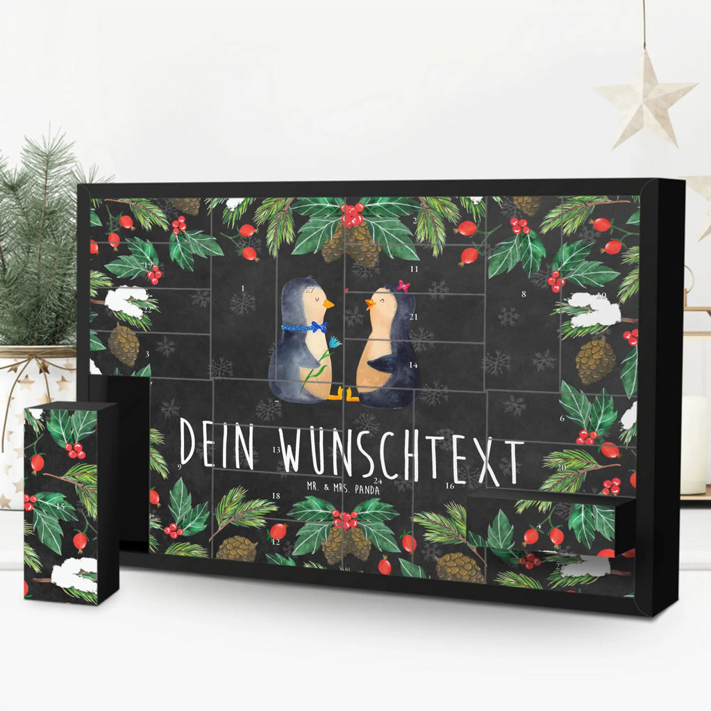 Personalisierter Befüllbarer Adventskalender Pinguin Pärchen Befüllbarer Adventskalender, Adventskalender zum selbst befüllen, Pinguin, Pinguine, Liebe, Liebespaar, Liebesbeweis, Liebesgeschenk, Verlobung, Jahrestag, Hochzeitstag, Hochzeit, Hochzeitsgeschenk, große Liebe, Traumpaar