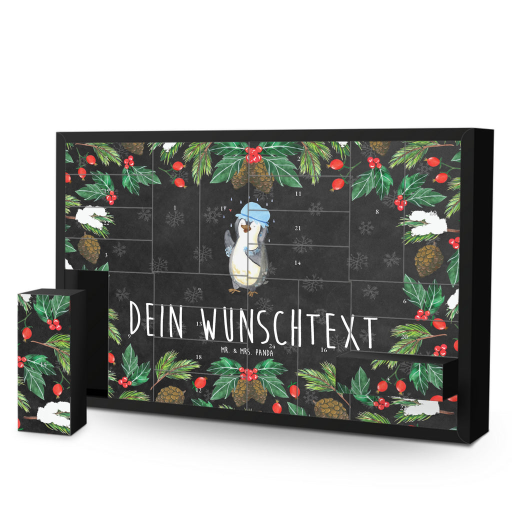 Personalisierter Befüllbarer Adventskalender Pinguin Duschen Befüllbarer Adventskalender, Adventskalender zum selbst befüllen, Pinguin, Pinguine, Dusche, duschen, Lebensmotto, Motivation, Neustart, Neuanfang, glücklich sein