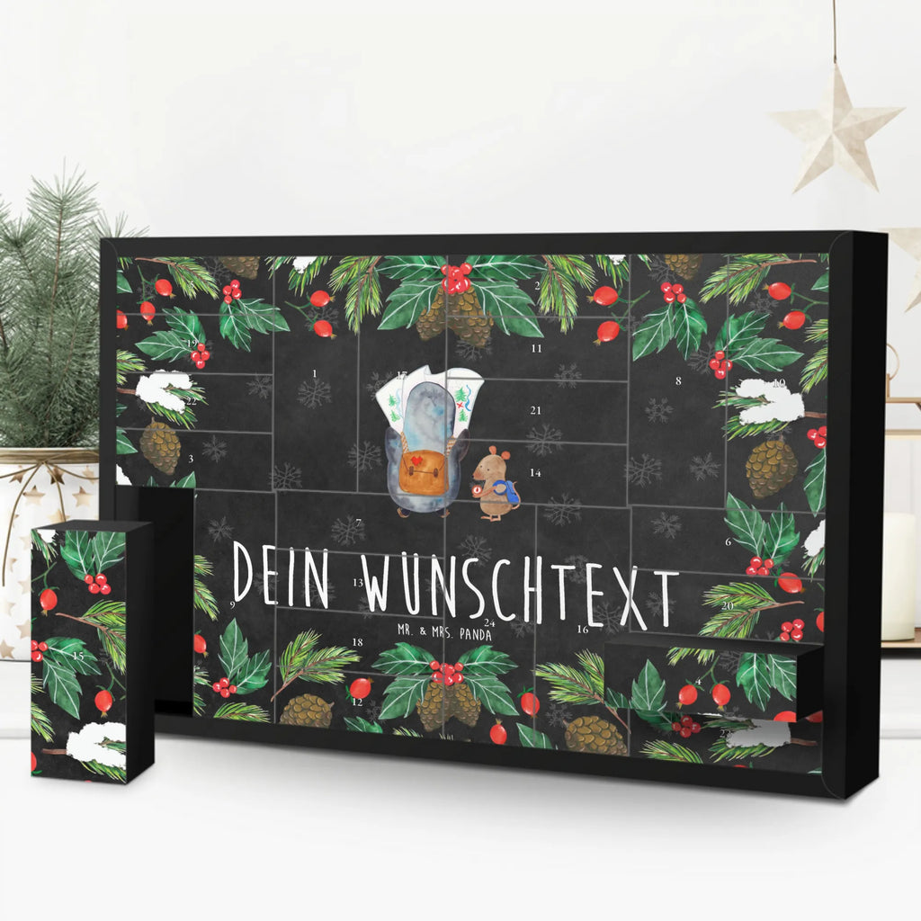 Personalisierter Befüllbarer Adventskalender Pinguin & Maus Wanderer Befüllbarer Adventskalender, Adventskalender zum selbst befüllen, Pinguin, Pinguine, Abenteurer, Abenteuer, Roadtrip, Ausflug, Wanderlust, wandern