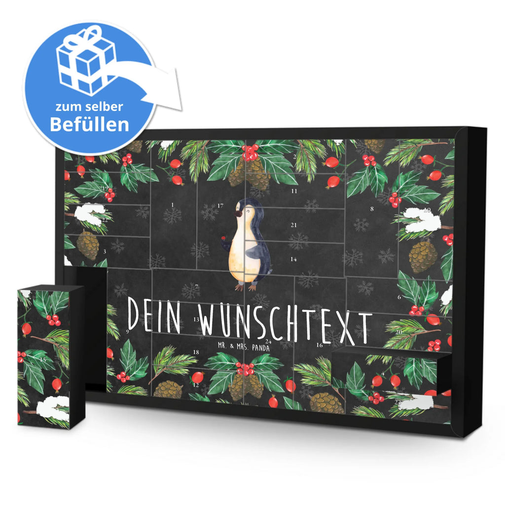 Personalisierter Befüllbarer Adventskalender Pinguin Marienkäfer Befüllbarer Adventskalender, Adventskalender zum selbst befüllen, Pinguin, Pinguine, Marienkäfer, Liebe, Wunder, Glück, Freude, Lebensfreude