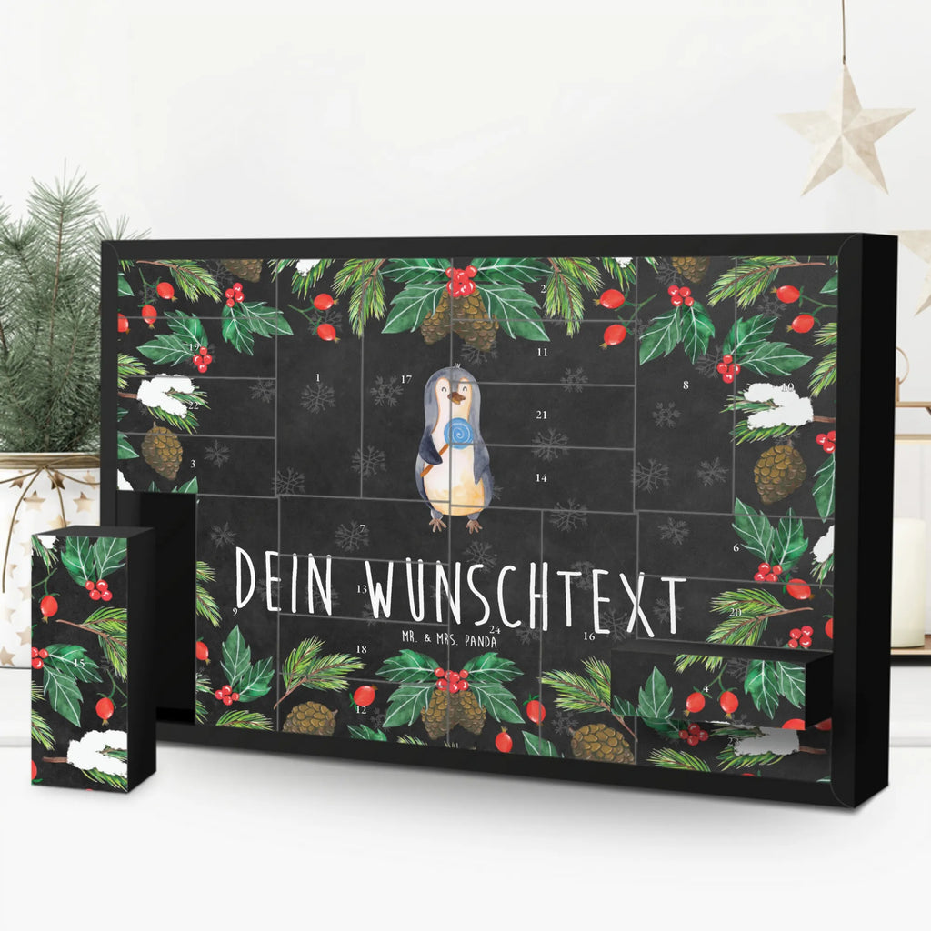 Personalisierter Befüllbarer Adventskalender Pinguin Lolli Befüllbarer Adventskalender, Adventskalender zum selbst befüllen, Pinguin, Pinguine, Lolli, Süßigkeiten, Blödsinn, Spruch, Rebell, Gauner, Ganove, Rabauke