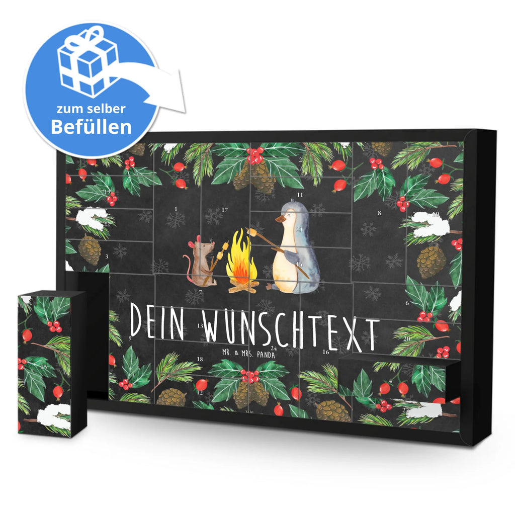 Personalisierter Befüllbarer Adventskalender Pinguin Lagerfeuer Befüllbarer Adventskalender, Adventskalender zum selbst befüllen, Pinguin, Maus, Pinguine, Lagerfeuer, Leben, Arbeit, Job, Motivation, Büro, Büroalltag, Lebensspruch, Lebensmotivation, Neustart, Liebe, grillen, Feuer, Marshmallows