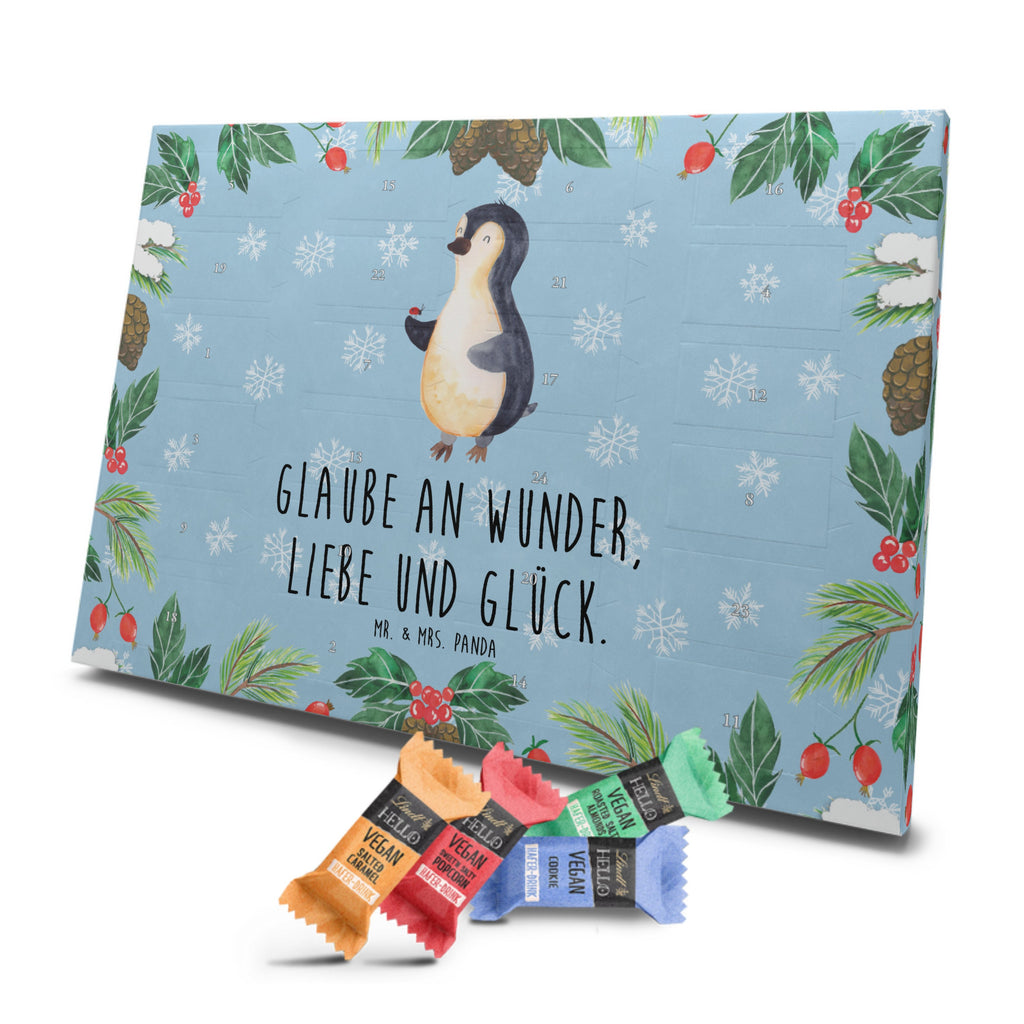 Veganer Adventskalender Pinguin Marienkäfer Schokoladen Adventskalender, Pinguin, Pinguine, Marienkäfer, Liebe, Wunder, Glück, Freude, Lebensfreude