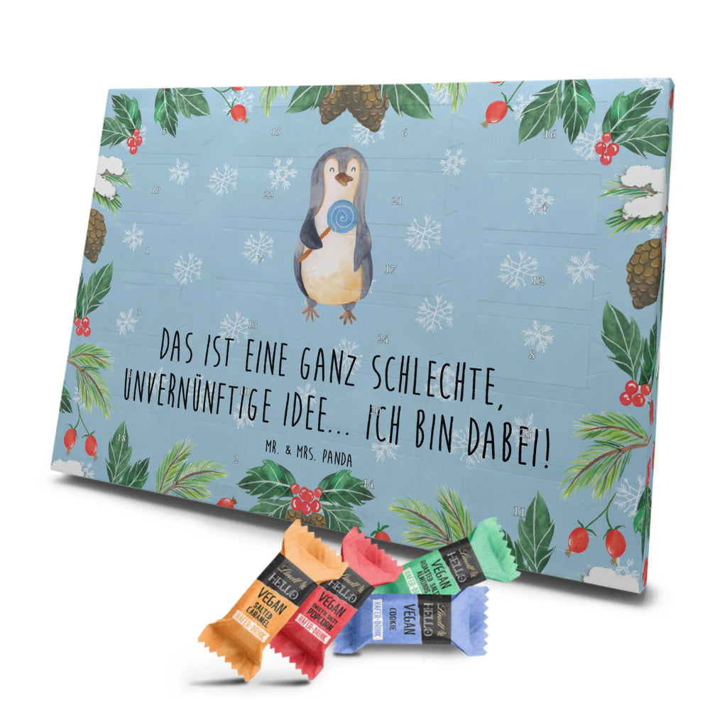 Veganer Adventskalender Pinguin Lolli Schokoladen Adventskalender, Pinguin, Pinguine, Lolli, Süßigkeiten, Blödsinn, Spruch, Rebell, Gauner, Ganove, Rabauke