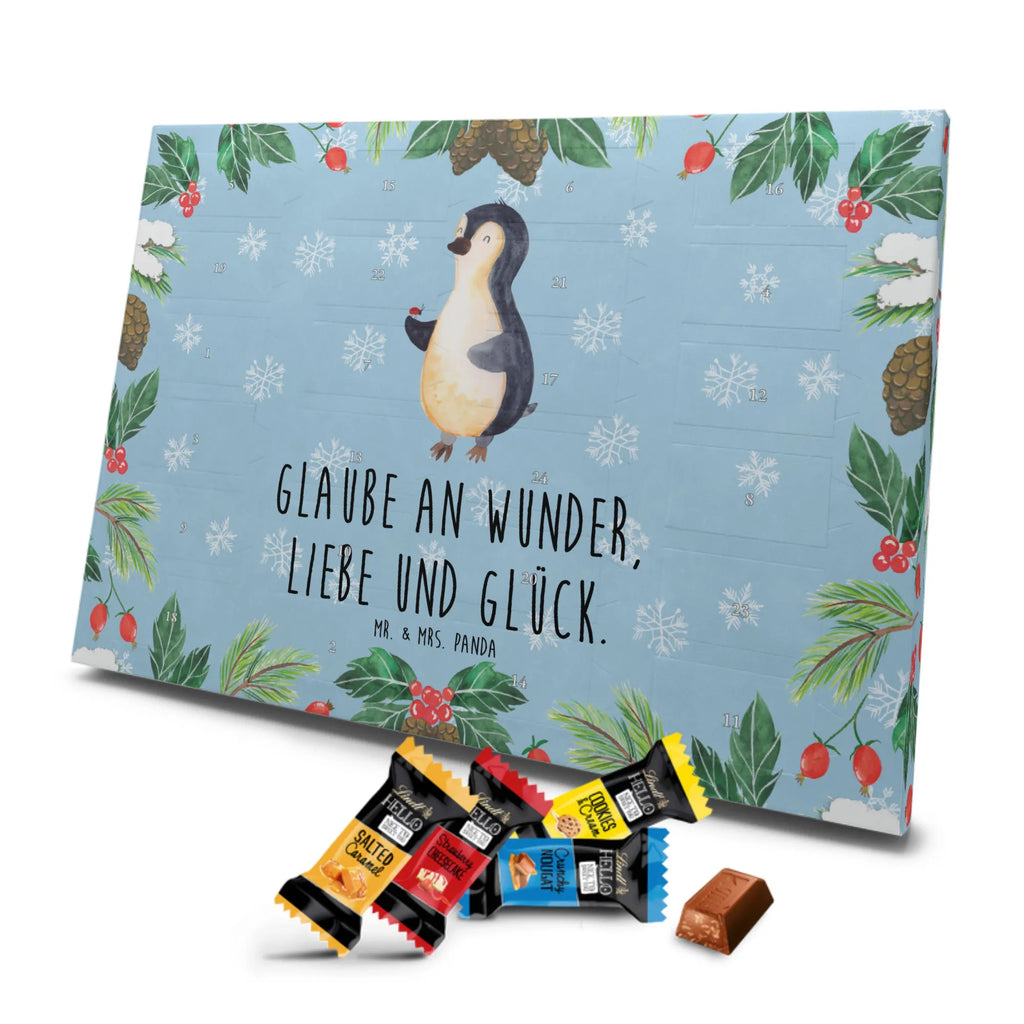 Markenschokolade Adventskalender Pinguin Marienkäfer Adventskalender, Weihnachtskalender, Markenschokolade Adventskalender, Pinguin, Pinguine, Marienkäfer, Liebe, Wunder, Glück, Freude, Lebensfreude