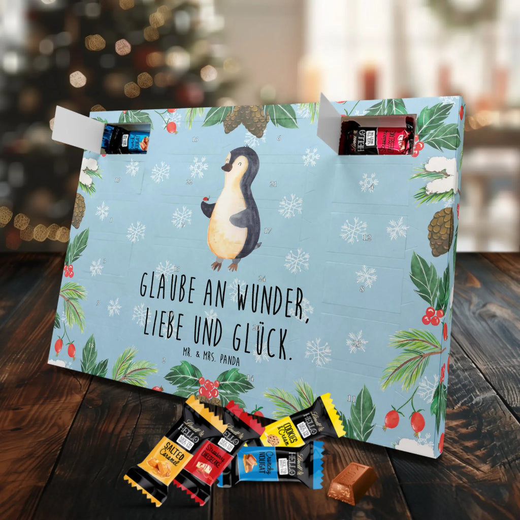 Markenschokolade Adventskalender Pinguin Marienkäfer Adventskalender, Weihnachtskalender, Markenschokolade Adventskalender, Pinguin, Pinguine, Marienkäfer, Liebe, Wunder, Glück, Freude, Lebensfreude