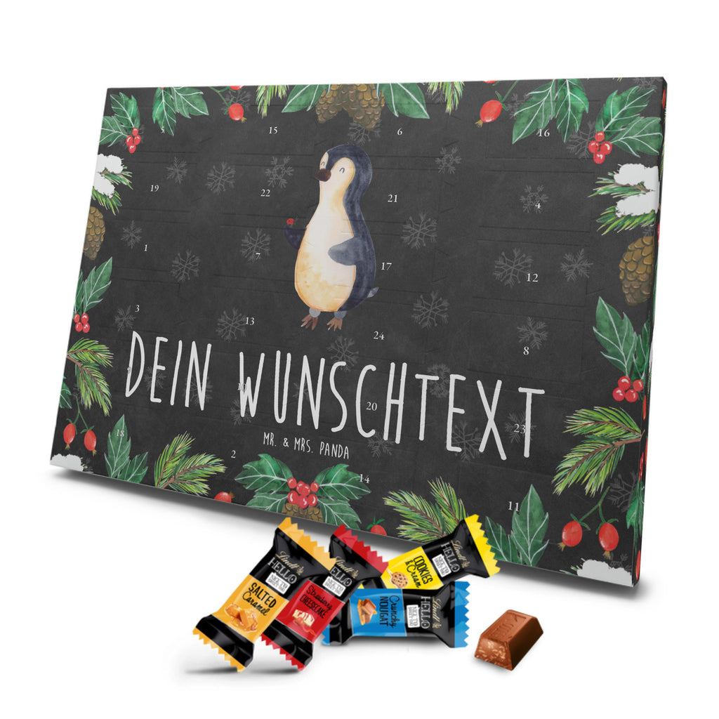 Personalisierter Markenschokolade Adventskalender Pinguin Marienkäfer Personalisierter Adventskalender, Pinguin, Pinguine, Marienkäfer, Liebe, Wunder, Glück, Freude, Lebensfreude