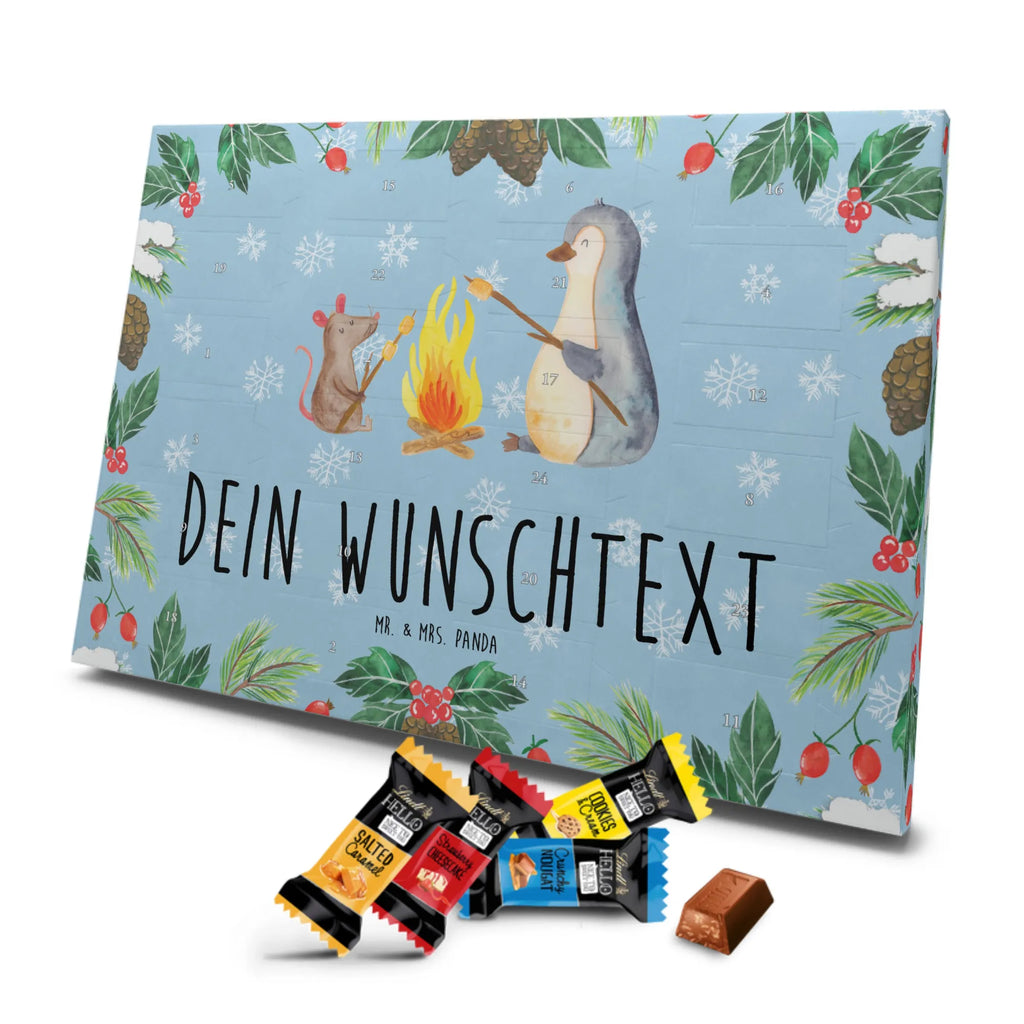 Personalisierter Markenschokolade Adventskalender Pinguin Lagerfeuer Personalisierter Adventskalender, Pinguin, Maus, Pinguine, Lagerfeuer, Leben, Arbeit, Job, Motivation, Büro, Büroalltag, Lebensspruch, Lebensmotivation, Neustart, Liebe, grillen, Feuer, Marshmallows