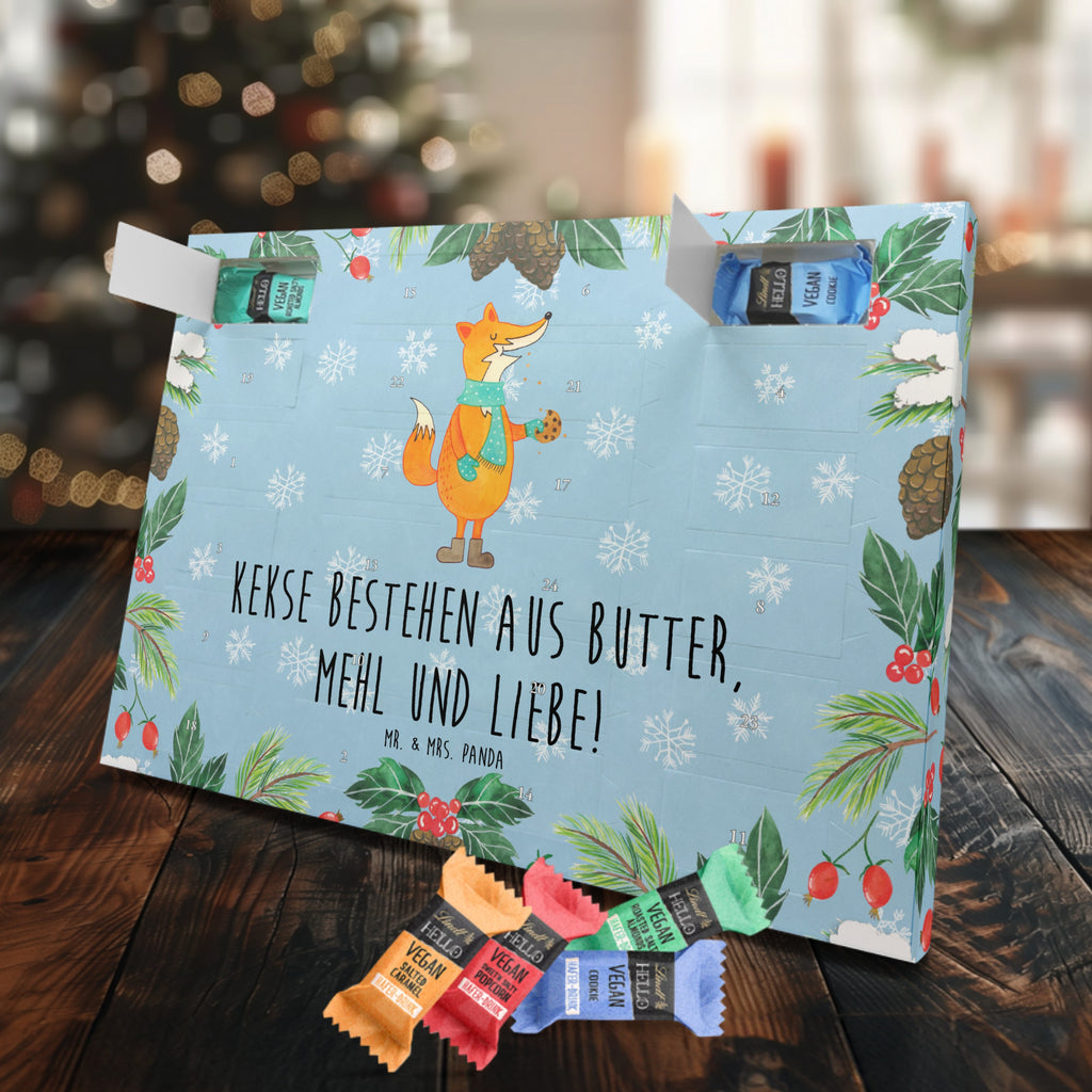 Veganer Adventskalender Fuchs Keks Schokoladen Adventskalender, Fuchs, Füchse, Backen Spruch, Kekse, Winter, Weihnachtszeit, Plätzchen, Liebe, Küche Deko