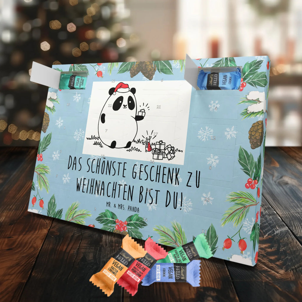 Veganer Adventskalender Panda Weihnachtsgeschenk Schokoladen Adventskalender