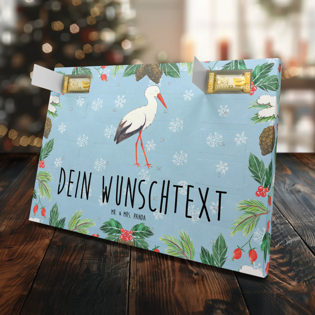 Personalisierter Marzipan Adventskalender Storch Personalisierter Marzipan Adventskalender, Tiermotive, Gute Laune, lustige Sprüche, Tiere, Storch, Störche, Schwangerschaft, Geburt, Mutter, Mütter, Mutter werden, Schwanger, Babybauch, Baby