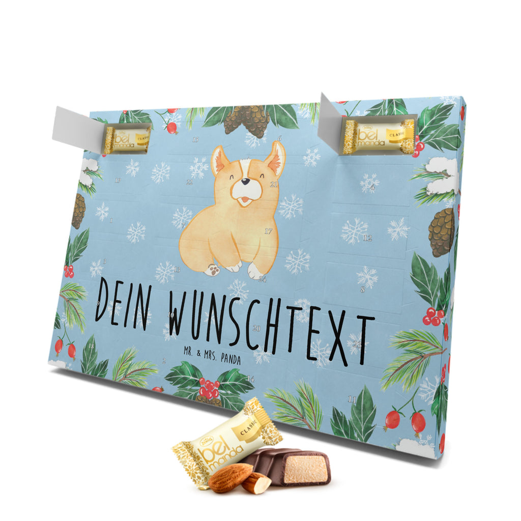 Personalisierter Marzipan Adventskalender Corgie Personalisierter Marzipan Adventskalender, Hund, Hundemotiv, Haustier, Hunderasse, Tierliebhaber, Hundebesitzer, Sprüche, Corgie, Welsh Corgie Pembroke, britisch, Motivation, Spruch, Hundespruch, Lebensfreude