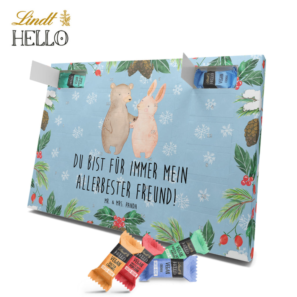 Veganer Adventskalender Bär und Hase Umarmen Schokoladen Adventskalender, Liebe, Partner, Freund, Freundin, Ehemann, Ehefrau, Heiraten, Verlobung, Heiratsantrag, Liebesgeschenk, Jahrestag, Hocheitstag, Freunde, bester Freund, Hase, Bär, Bärchen, best friends