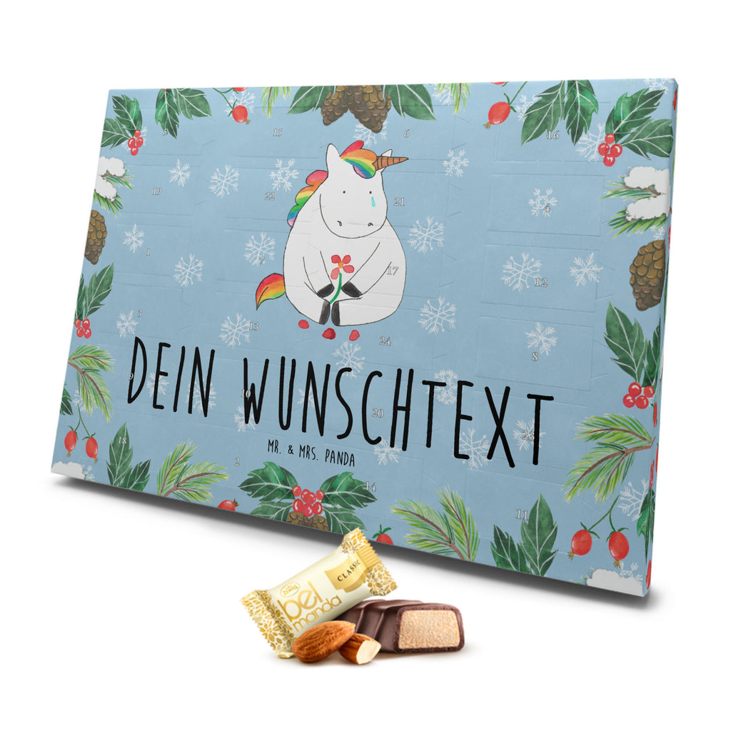 Personalisierter Marzipan Adventskalender Einhorn Traurig Personalisierter Marzipan Adventskalender, Einhorn, Einhörner, Einhorn Deko, Pegasus, Unicorn, Glitzer, Trösten. Freundschaft, Freunde, Liebe, Trauer, Grußkarte, Blume