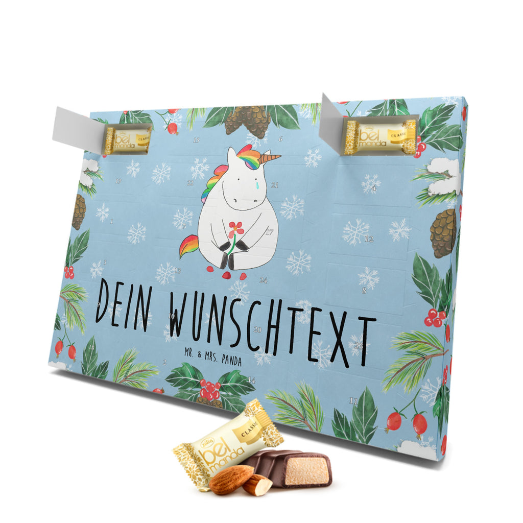 Personalisierter Marzipan Adventskalender Einhorn Traurig Personalisierter Marzipan Adventskalender, Einhorn, Einhörner, Einhorn Deko, Pegasus, Unicorn, Glitzer, Trösten. Freundschaft, Freunde, Liebe, Trauer, Grußkarte, Blume