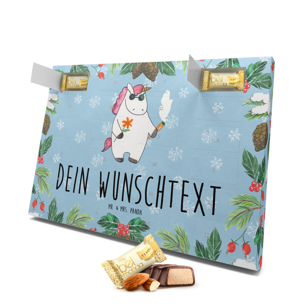 Personalisierter Marzipan Adventskalender Einhorn Woodstock Personalisierter Marzipan Adventskalender, Einhorn, Einhörner, Einhorn Deko, Pegasus, Unicorn, Kiffen, Joint, Zigarette, Alkohol, Party, Spaß. lustig, witzig, Woodstock