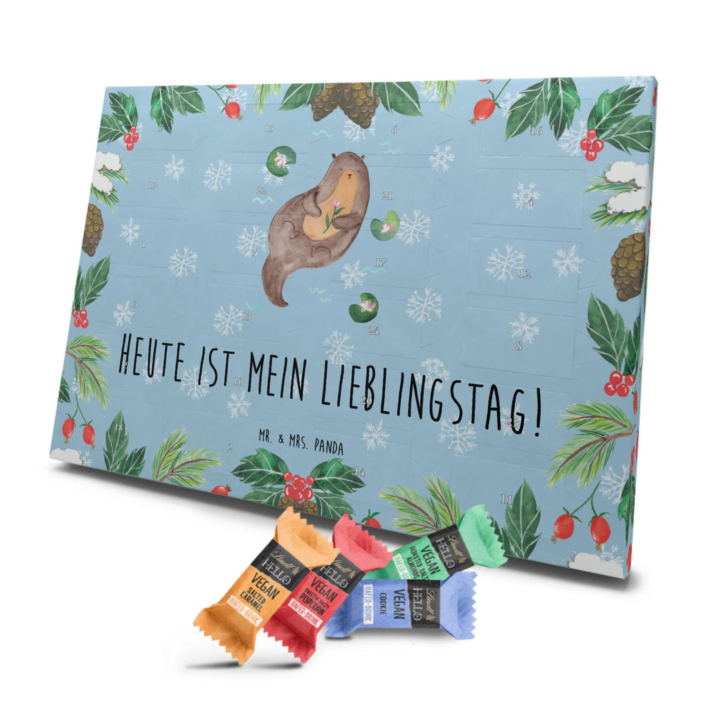 Veganer Adventskalender Otter Seerose Schokoladen Adventskalender, Otter, Fischotter, Seeotter, Otter Seeotter See Otter