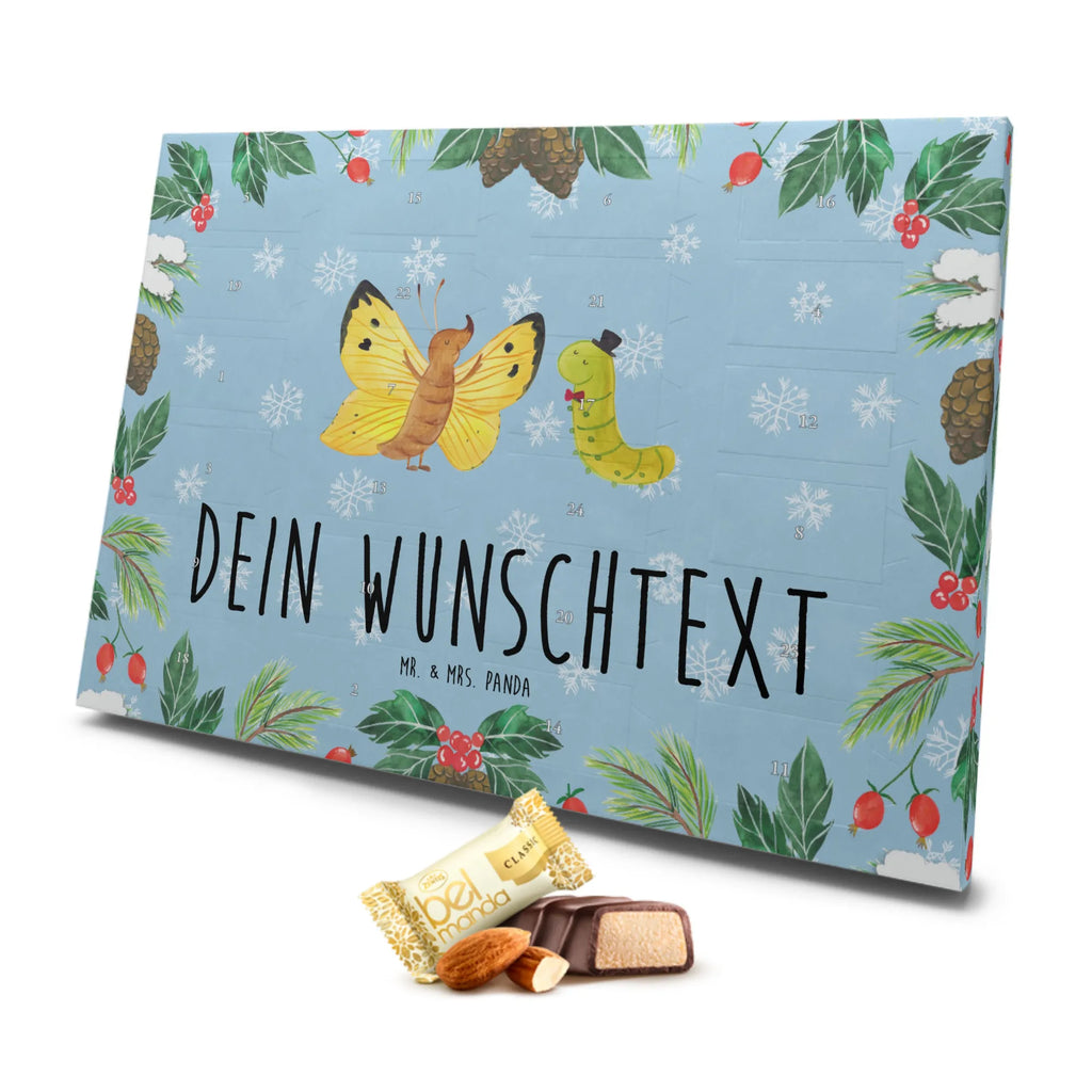 Personalisierter Marzipan Adventskalender Raupe Schmetterling Personalisierter Marzipan Adventskalender, Tiermotive, Gute Laune, lustige Sprüche, Tiere, Raupe, Schmetterling, Zitronenfalter, Entwicklung, Erwachsen werden, Kokon, Hut, Hütchen, Schönheit, Aufwachsen