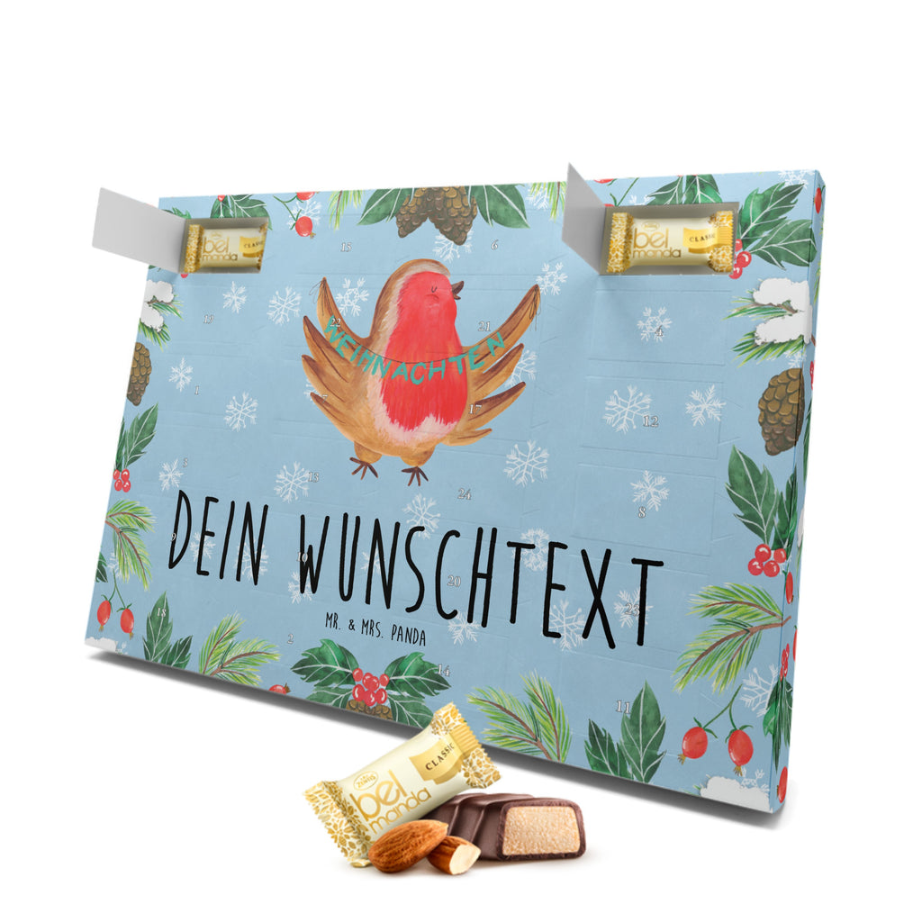 Personalisierter Marzipan Adventskalender Rotkehlchen Weihnachten Personalisierter Marzipan Adventskalender, Winter, Weihnachten, Weihnachtsdeko, Nikolaus, Advent, Heiligabend, Wintermotiv, Frohe Weihnachten, Weihnachtsmotiv, Weihnachtsgruß, Vogel, xmas