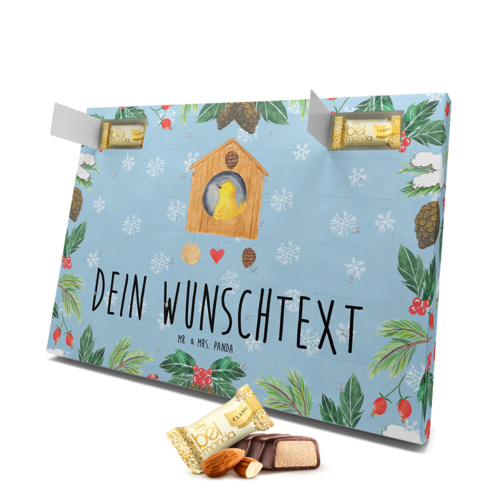 Personalisierter Marzipan Adventskalender Vogel Haus Personalisierter Marzipan Adventskalender, Tiermotive, Gute Laune, lustige Sprüche, Tiere, Vogel, Vögel, Vogelhaus, Vogelhäuschen, Home sweet home, Zuhause, Nest, Eigenheim, Familie, Wohnung, Haus, unser Haus, Lieblingsort, Castle