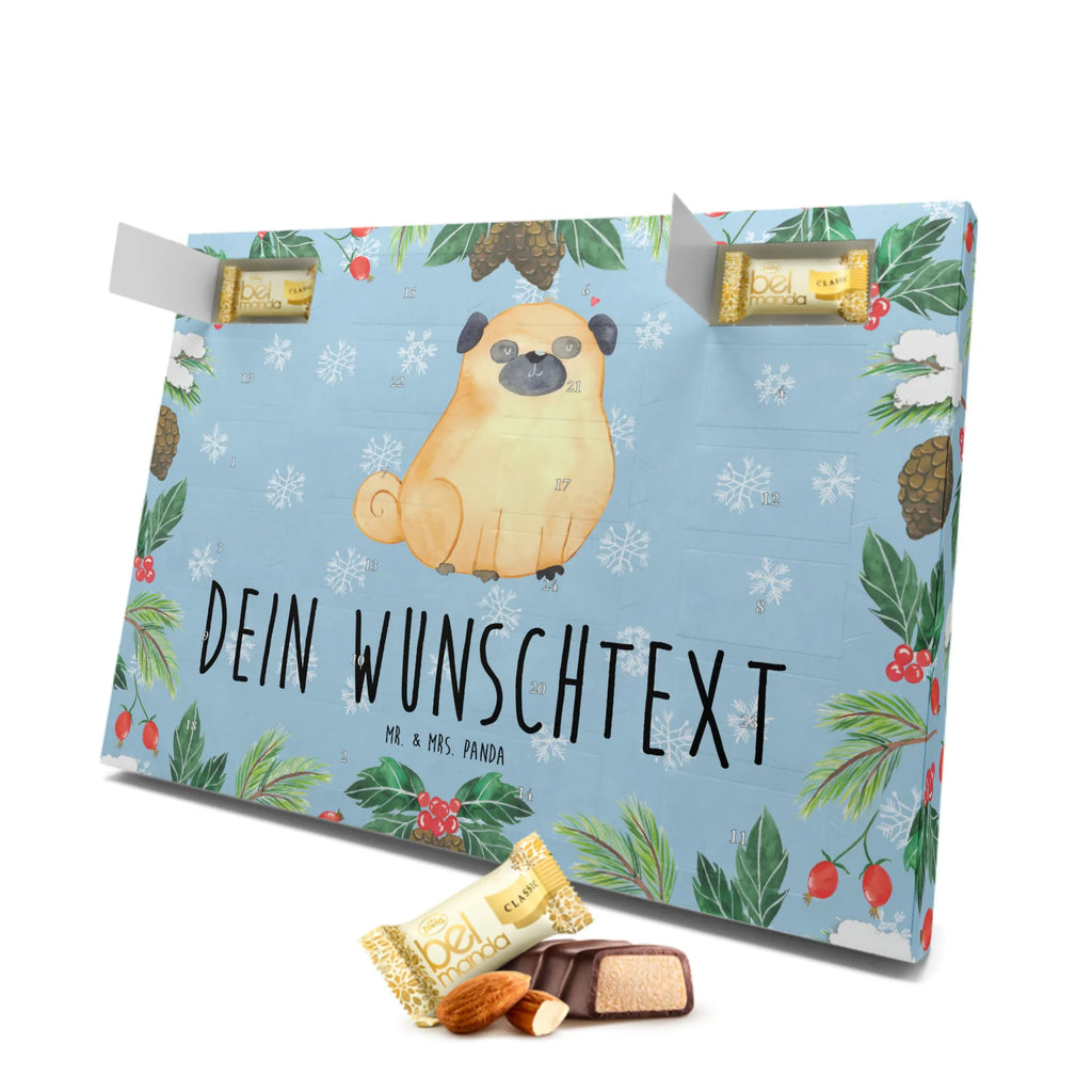 Personalisierter Marzipan Adventskalender Mops Personalisierter Marzipan Adventskalender, Hund, Hundemotiv, Haustier, Hunderasse, Tierliebhaber, Hundebesitzer, Sprüche, Mops, Liebe, Hundeliebe