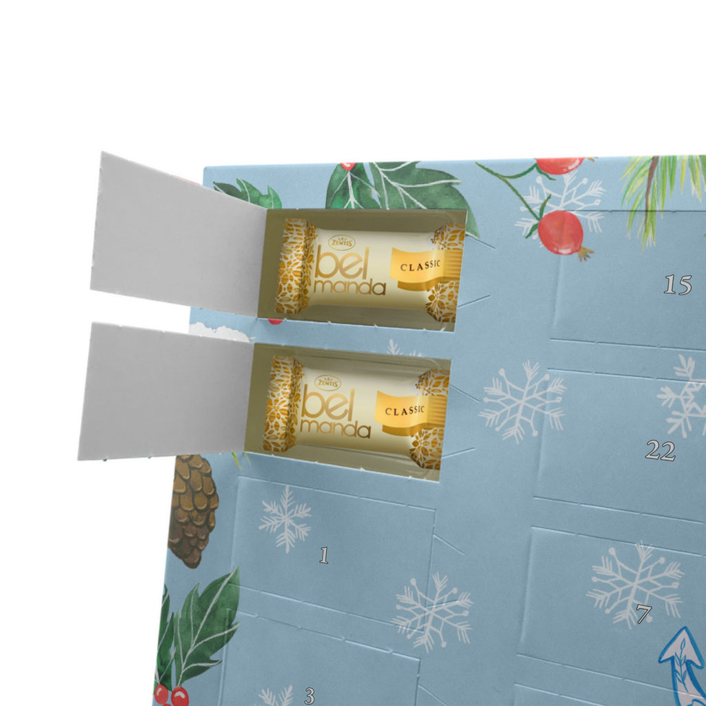 Personalisierter Marzipan Adventskalender Anker Blau Personalisierter Marzipan Adventskalender, Tiermotive, Gute Laune, lustige Sprüche, Tiere