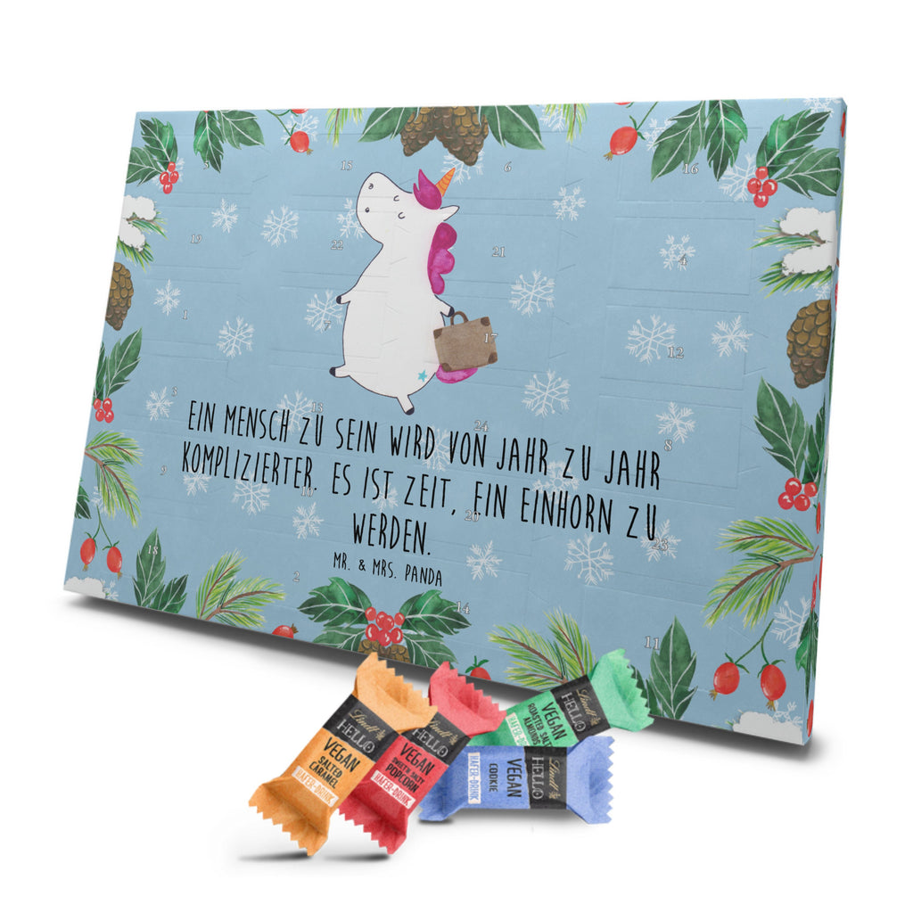 Veganer Adventskalender Einhorn Koffer Schokoladen Adventskalender, Einhorn, Einhörner, Einhorn Deko, Pegasus, Unicorn, unicorn, Koffer, Verreisen, Reise, Gepäck, Abenteuer, Erwachsen, Kind, albern, Spaß, lustig, witzig