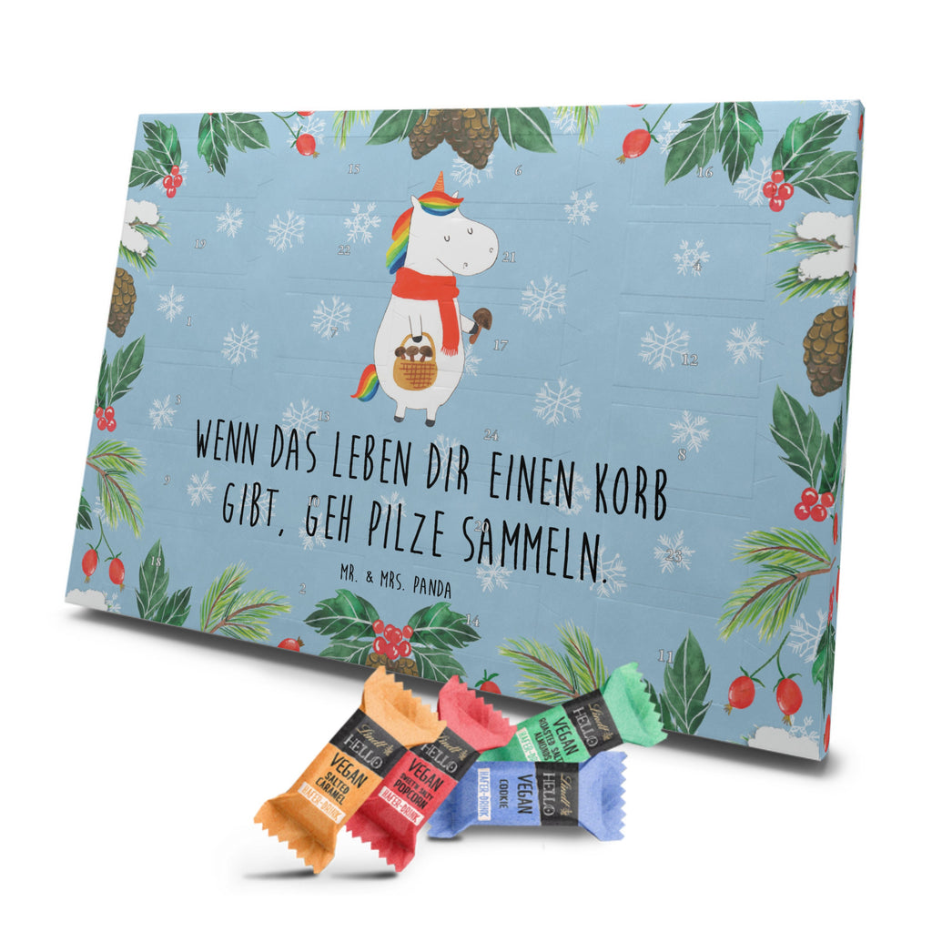 Veganer Adventskalender Einhorn Pilz Schokoladen Adventskalender, Einhorn, Einhörner, Einhorn Deko, Pegasus, Unicorn, Pilze, Pilzsammler, Motivation, Spruch, Liebeskummer