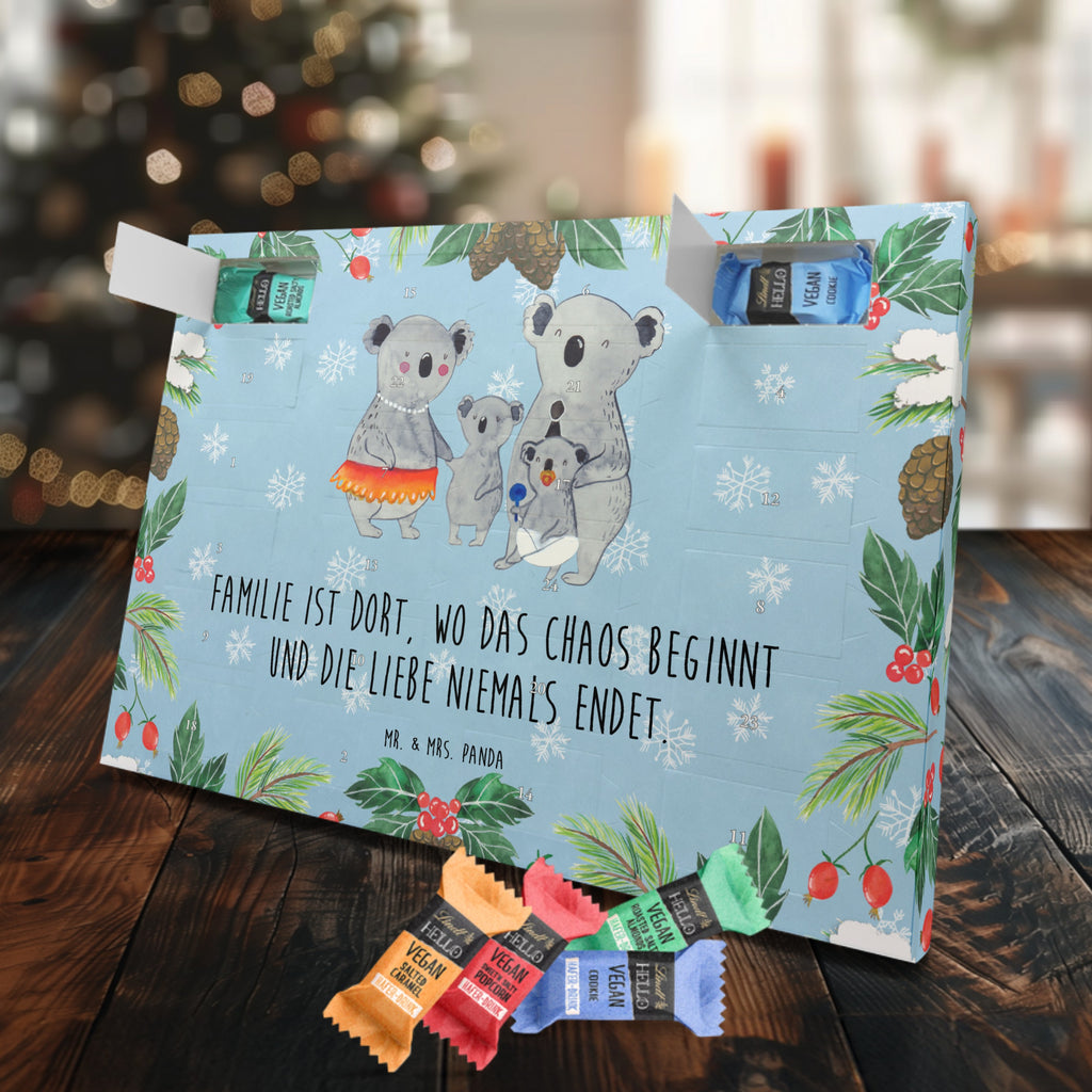 Veganer Adventskalender Koala Familie Schokoladen Adventskalender, Familie, Vatertag, Muttertag, Bruder, Schwester, Mama, Papa, Oma, Opa, Koala, Koalas, Family, Kinder, Geschwister, Familienleben