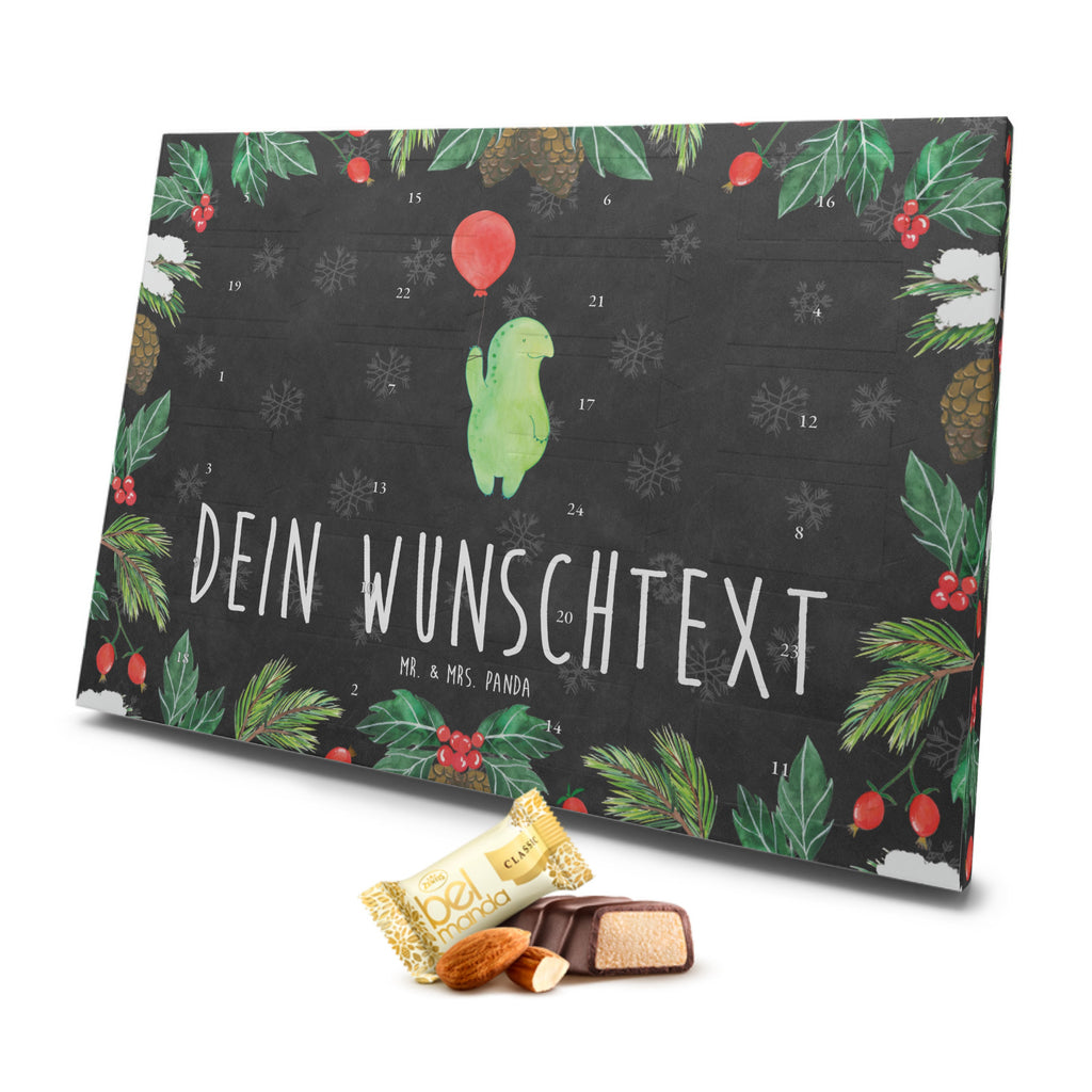 Personalisierter Marzipan Adventskalender Schildkröte Luftballon Personalisierter Marzipan Adventskalender, Schildkröte, Schildkröten, Mutausbruch, Motivation, Motivationsspruch