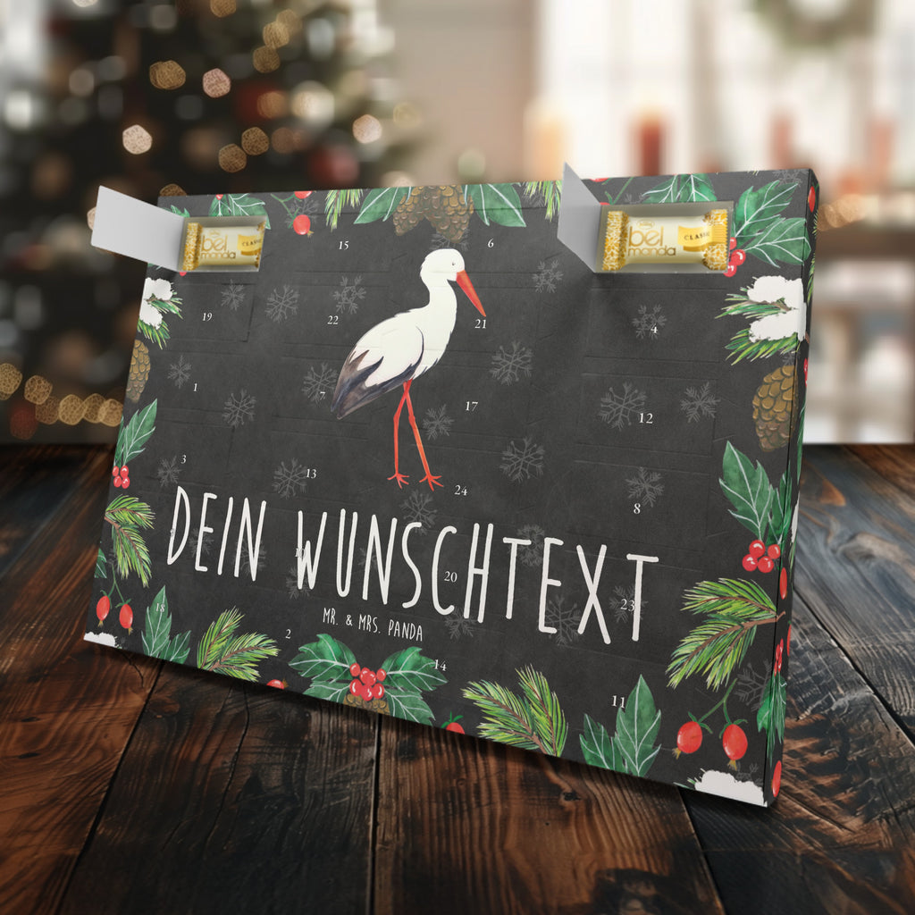 Personalisierter Marzipan Adventskalender Storch Personalisierter Marzipan Adventskalender, Tiermotive, Gute Laune, lustige Sprüche, Tiere, Storch, Störche, Schwangerschaft, Geburt, Mutter, Mütter, Mutter werden, Schwanger, Babybauch, Baby