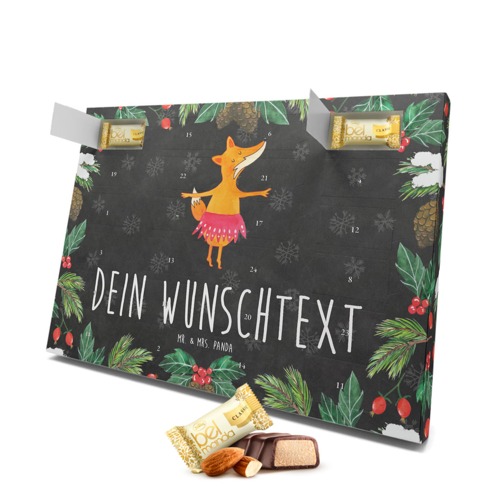 Personalisierter Marzipan Adventskalender Fuchs Ballerina Personalisierter Marzipan Adventskalender, Fuchs, Fuchs Spruch, Füchse, Füchsin, Ballerina, Ballett, Tänzerin, Tanzen, Party, Einladung, Geburtstag