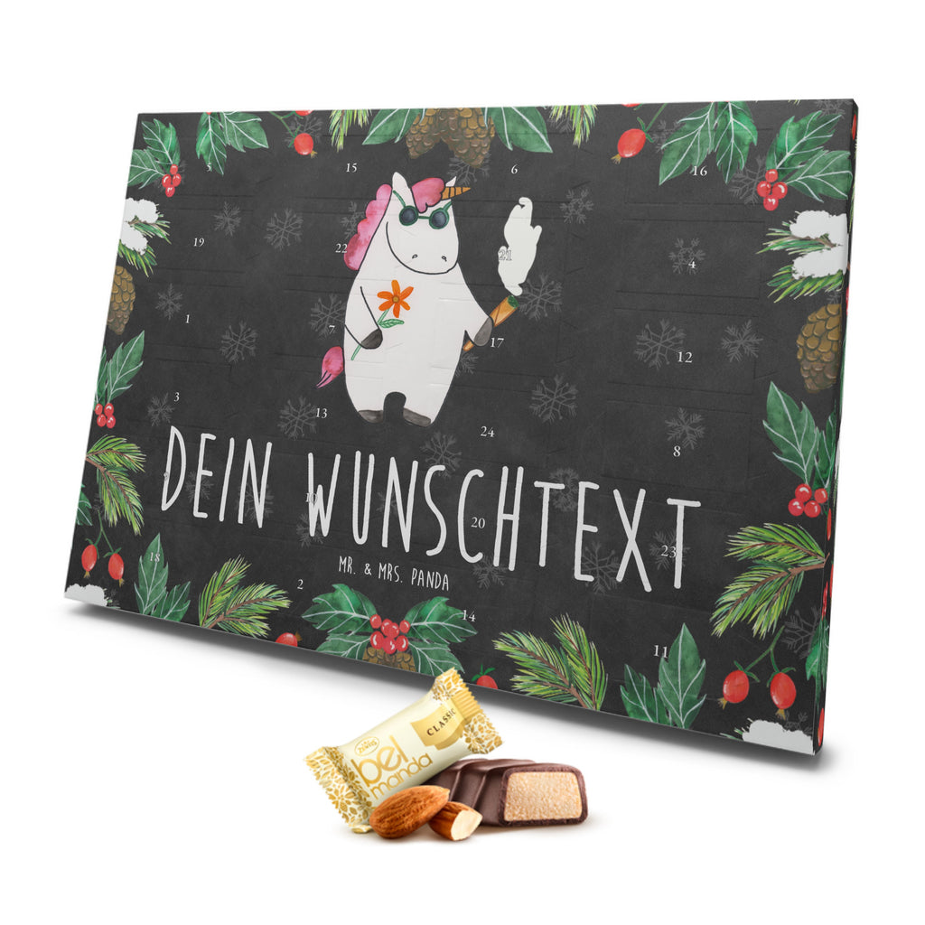 Personalisierter Marzipan Adventskalender Einhorn Woodstock Personalisierter Marzipan Adventskalender, Einhorn, Einhörner, Einhorn Deko, Pegasus, Unicorn, Kiffen, Joint, Zigarette, Alkohol, Party, Spaß. lustig, witzig, Woodstock